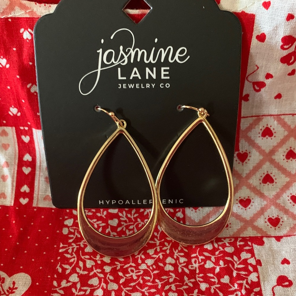 Jasmine Lane Gold Tone Hoop Earrings